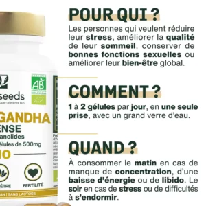 Ashwagandha ksm-gélules66 tm bio, 5% withanol ides - 60 – Image 4