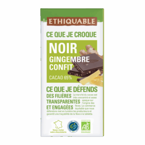 CHOCO NOIR GINGEMBRE  BIO 100G