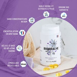 Huile de bourrache 90 capsules – Image 3